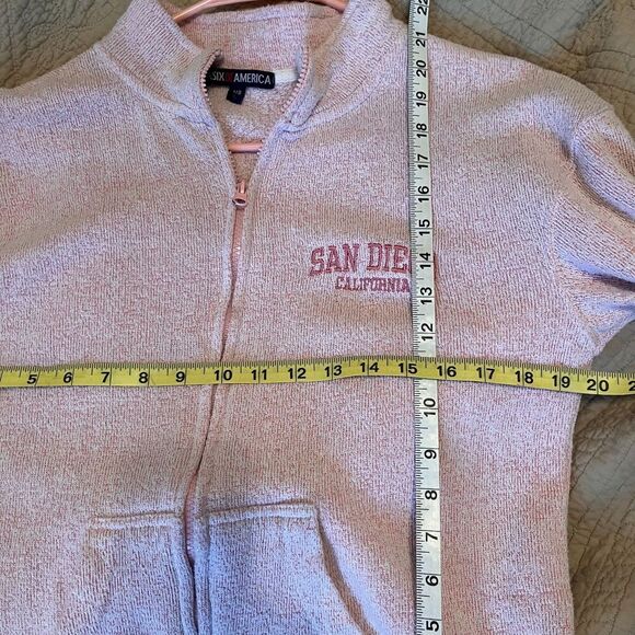San Diego Basix of America Pink sweatshirt with San Diego California embroidered - Picture 6 of 6